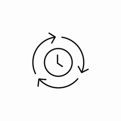 time retention icon sign vector