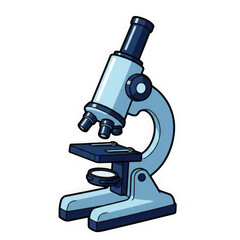 Cartoon microscope isolated on transparent background