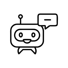 Fototapeta premium AI Chatbot Icon with Minus Message 