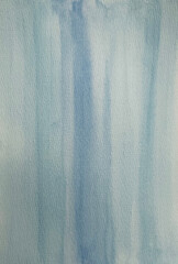 Cool Blue Watercolor Stripes on Textured Paper