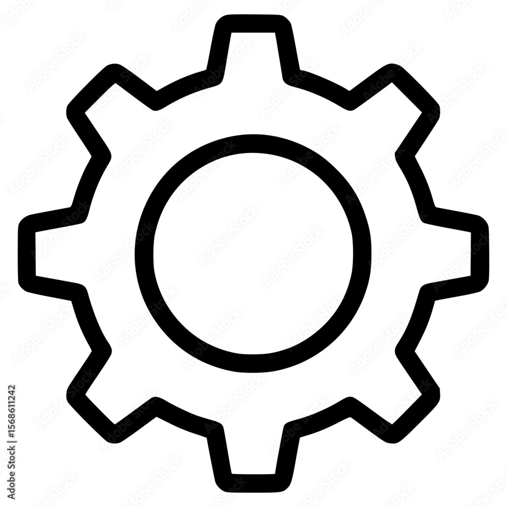 Poster gear icon representing mechanical systems and engineering concepts