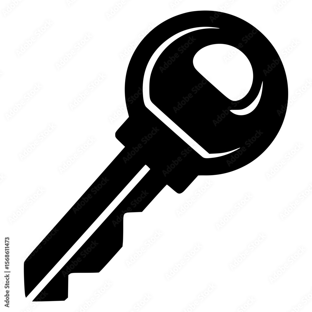 Poster key icon representing security and access in various applications