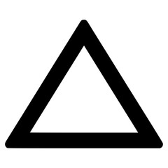 Simple black triangle icon for design and illustration use