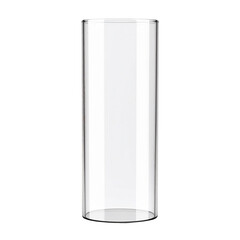 Clear cylindrical glass for beverage