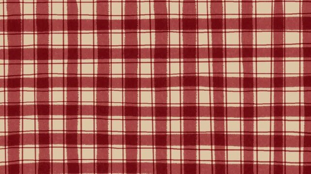Bold Red Retro Checkerboard Pattern Animated Background, Loop Video