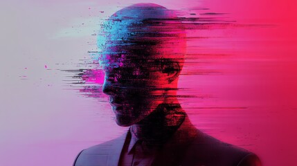 An abstract representation of the human consciousness, blending colors to convey emotion and thought processes.