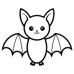Bat on white background