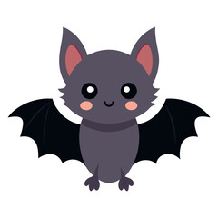 Bat on white background