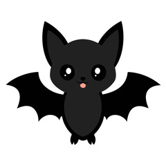 Bat on white background