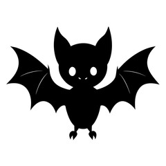 Bat on white background