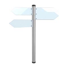 Obraz premium Directional signs on a metal post illustration
