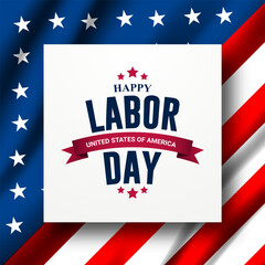 Happy labor day in United States of America background vector illustration