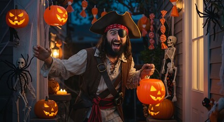 person dressed up for halloween asking for candy