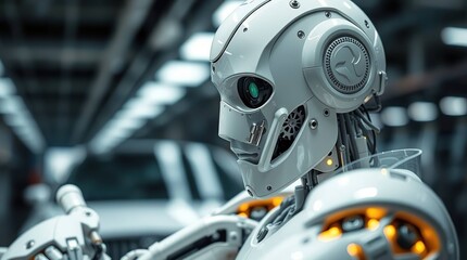 Fototapeta premium Modern personal vehicle on city street