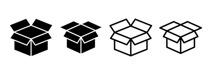 Box icon logo design. box sign and symbol, parcel, package