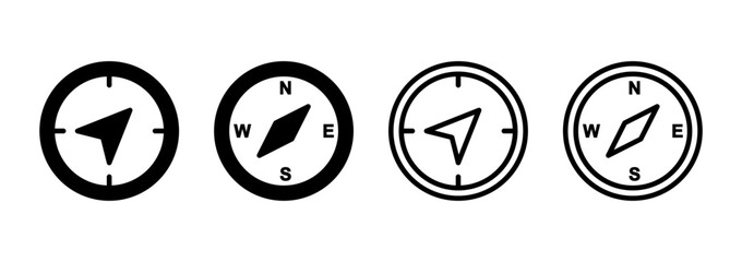 Compass icon logo design. arrow compass icon sign and symbol