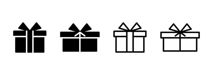 Gift icon logo design. gift sign and symbol. birthday gift