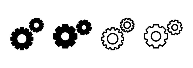 Setting icon logo design. Cog sign and symbol. Gear Sign
