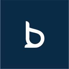 B initials logo simple elegant vector