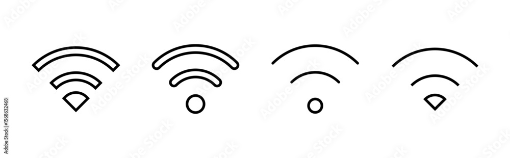Poster wifi icon set. signal vector icon. wireless icon vector