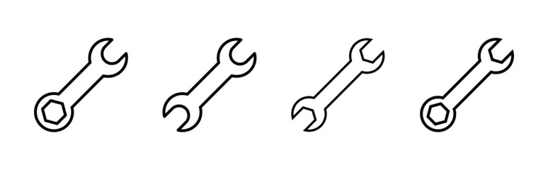 Wrench icon set. repair icon vector. tools icon vector