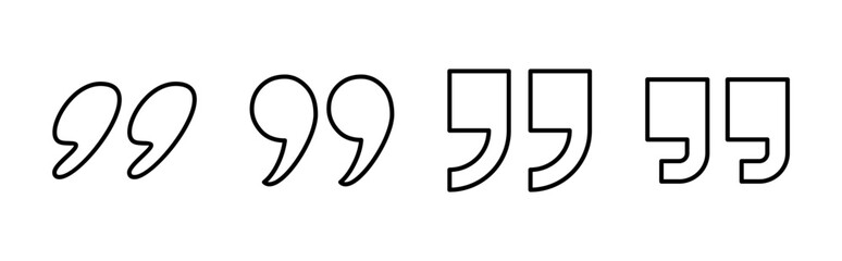 Obraz premium Quote icon set. Quotation mark symbol.