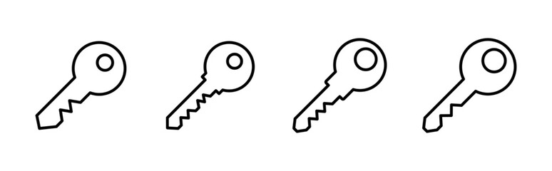 Key icon set. Key vector icon. Key symbol