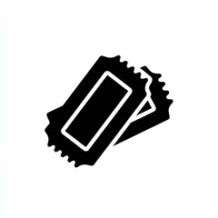 Black And White Ticket Icons Graphic Design