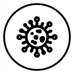 Black and White Virus Illustration