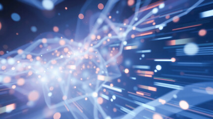 Fototapeta premium Abstract Light Speed Motion Background with Dynamic Blur Effect for technology, innovation, data transfer, fiber optics, and future concept designs.