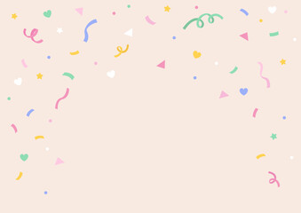 Vector illustration of colorful confetti.