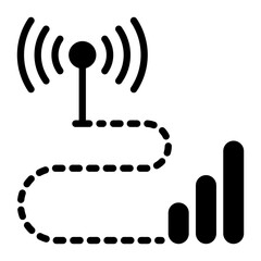 Signal icon, glyph icon style