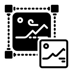 Resize icon, glyph icon style