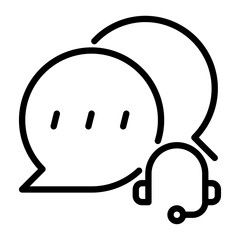 Chat Support icon, line icon style