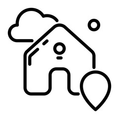 Home icon, line icon style