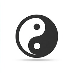 Yin and Yang Symbol: Black and White Circular Design