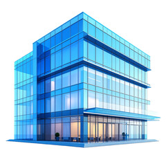 Modern commercial building design illustration