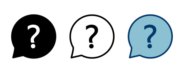 Question Icon vector isolated on white background. Question mark sign. help icon. Faq