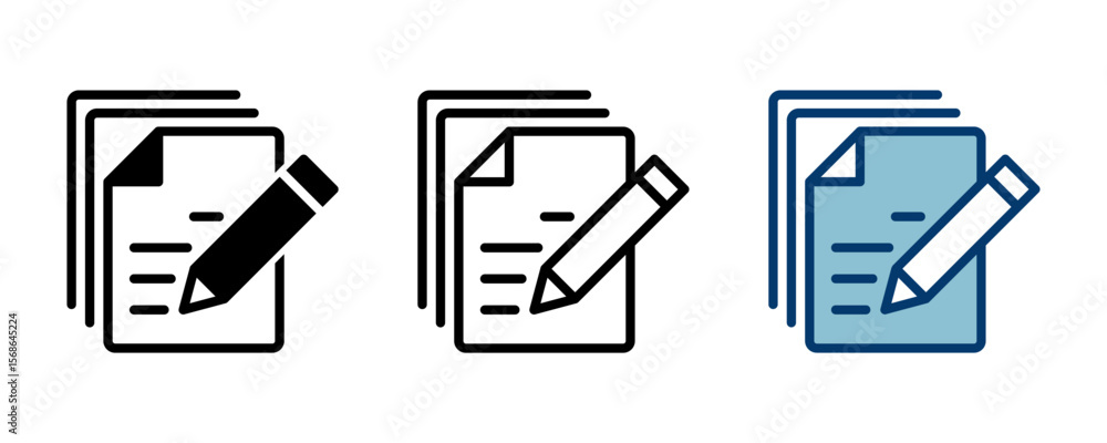 Poster note icon vector isolated on white background. taking note icon vector. edit line icon. document wri