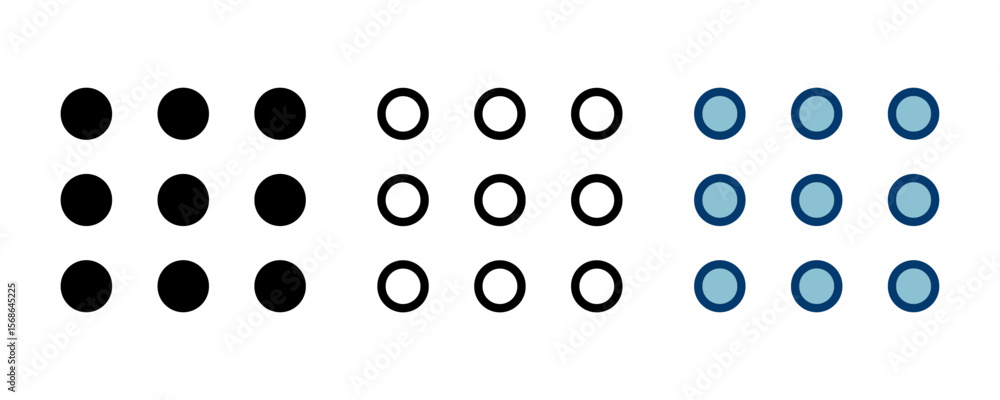 Aufkleber menu icon vector isolated on white background. web menu icon