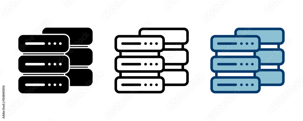 Poster database icon vector isolated on white background. database vector icon