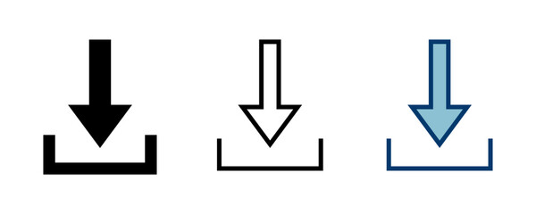 Download icon vector isolated on white background. Downloading vector icon