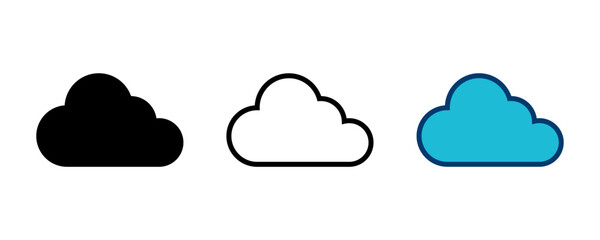 Cloud icon vector isolated on white background. cloud computing icon