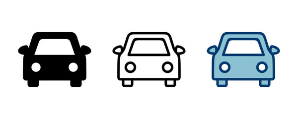 Fototapeta premium Car icon vector isolated on white background. Car icon vector.