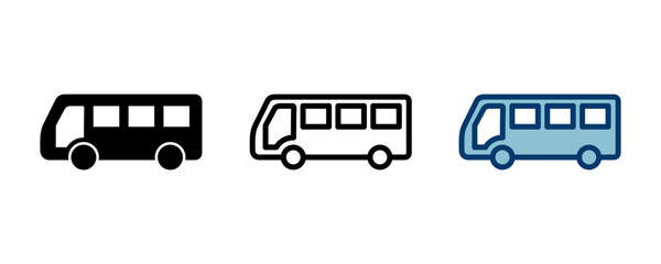 Bus Icon vector isolated on white background. Black bus vector icon © Oliviart