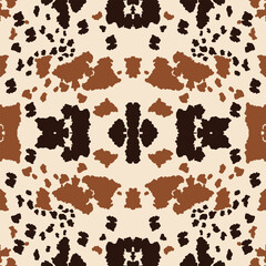 Cow pattern, wool pattern,Animal print pattern seamless cow texture. Vector safari pattern.Abstract illustration, animal spot print, cow skin background. Wool art design for cloth, wrapping, carpet.