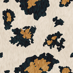 Cow pattern, wool pattern,Animal print pattern seamless cow texture. Vector safari pattern.Abstract illustration, animal spot print, cow skin background. Wool art design for cloth, wrapping, carpet.