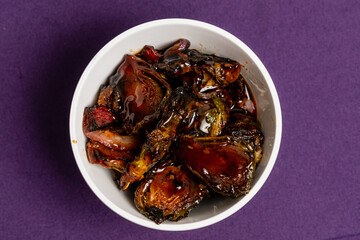 Glazed Brussels sprouts