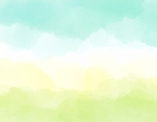 Obraz premium 背景素材_水彩テクスチャ背景_緑_黄