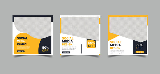 Social media post and Instagram design, fashion sale social media post template